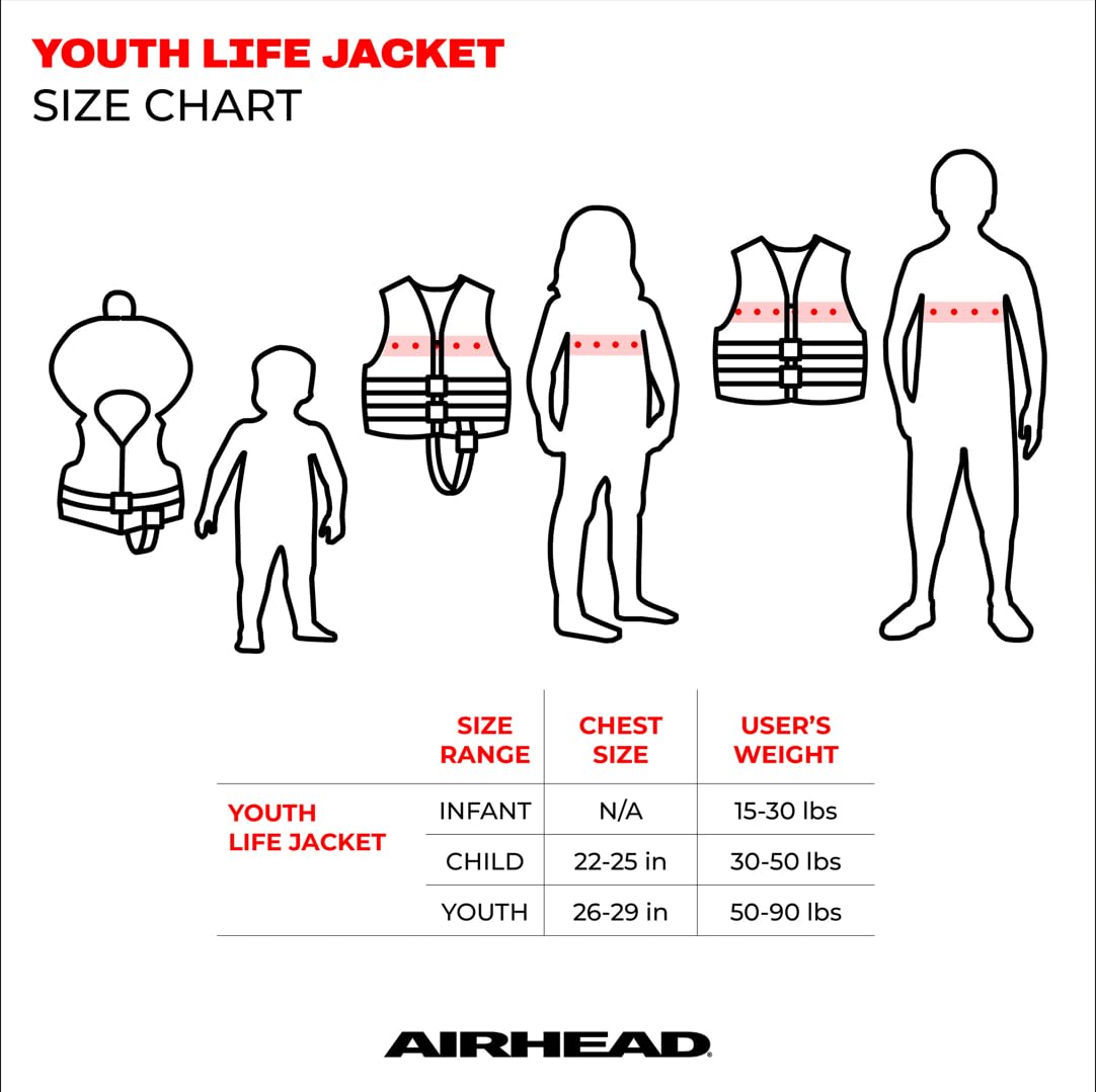 Airhead Infant General All Purpose Life Jacket - Infants 15-30lbs, US Coast Guard Approved
