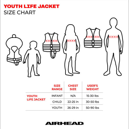 Airhead Infant General All Purpose Life Jacket - Infants 15-30lbs, US Coast Guard Approved