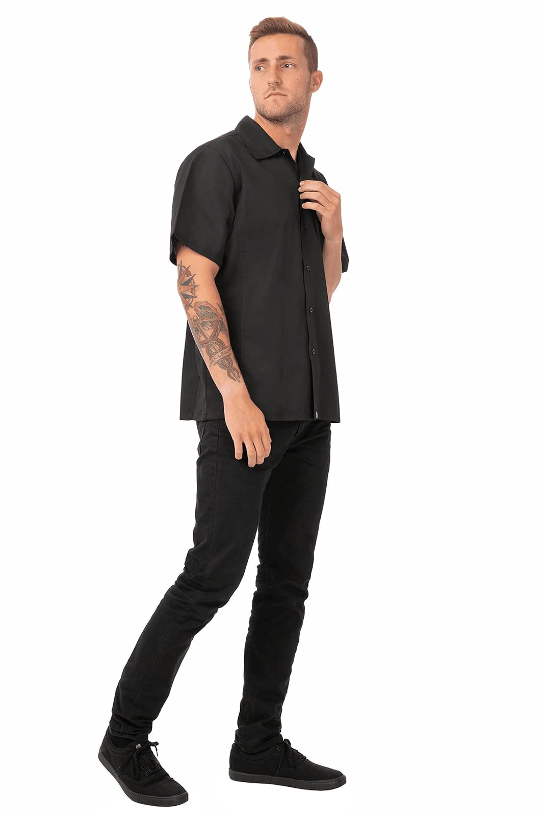 Chef Works Cool Camisas de ventilación para Cocinero, Negro, Large