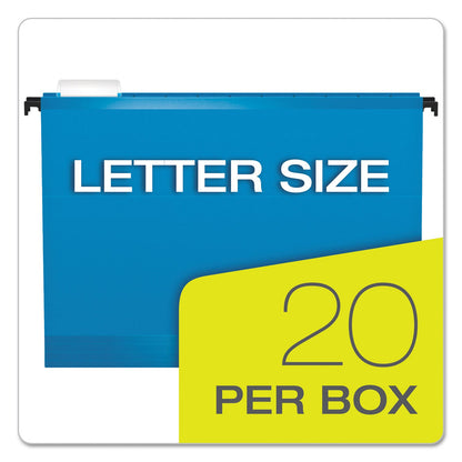 Pendaflex Surehook Carpetas de archivo para colgar, reforzadas, Azul, Carta