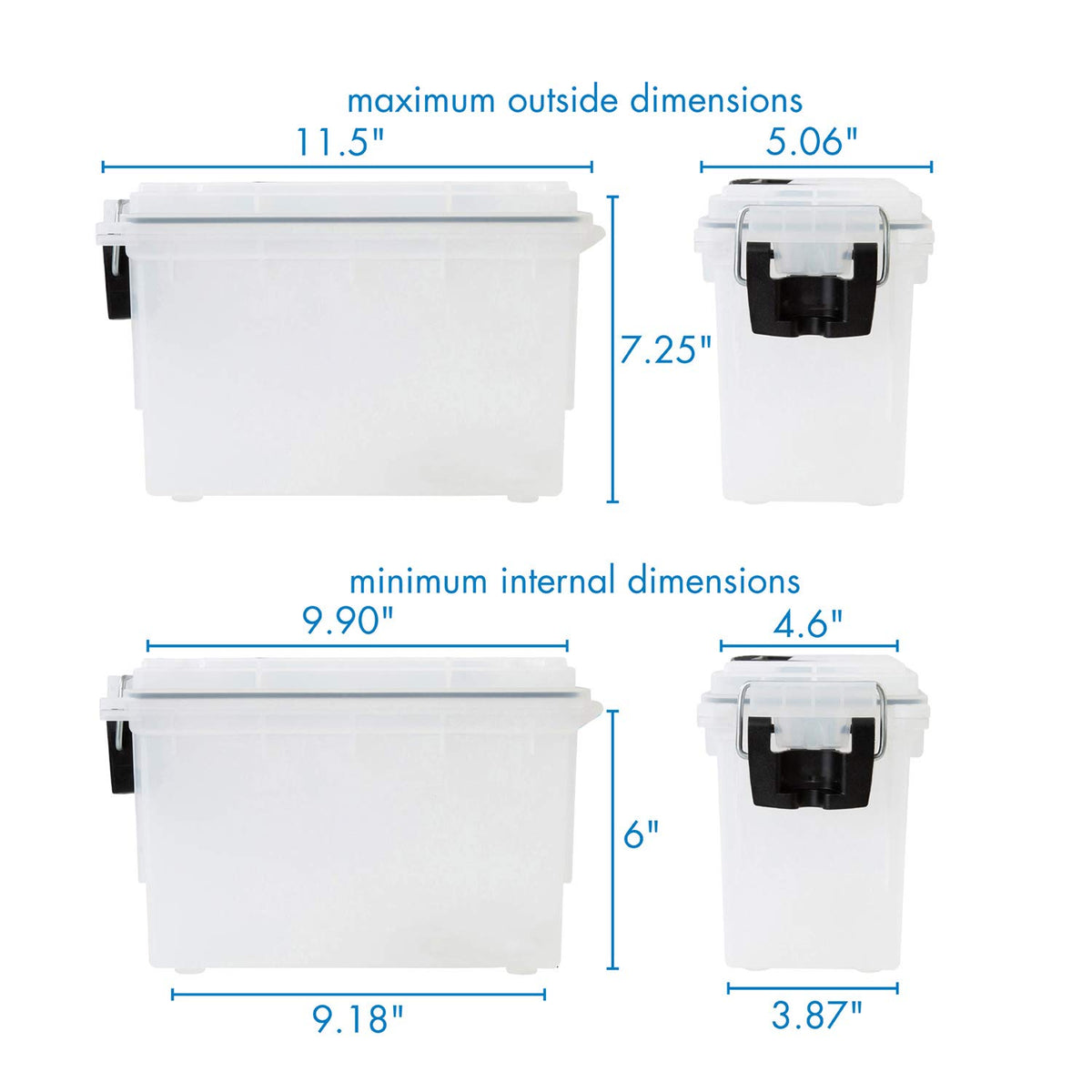 Logix 12535 - Organizador translúcido para manualidades, organizador y almacenamiento de suministros de arte, organización de suministros escolares con cerradura, resistente a la humedad, fabricado en