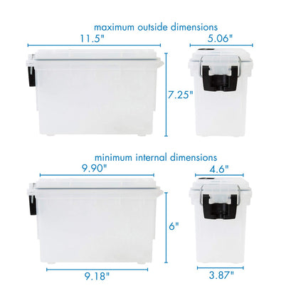 Logix 12535 - Organizador translúcido para manualidades, organizador y almacenamiento de suministros de arte, organización de suministros escolares con cerradura, resistente a la humedad, fabricado en