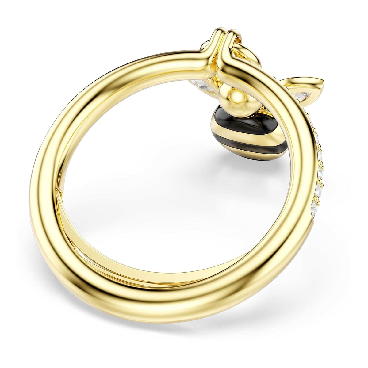 Anillo con motivo Idyllia de Swarovski, cortes mixtos, abeja, multicolor, chapado en oro rosa