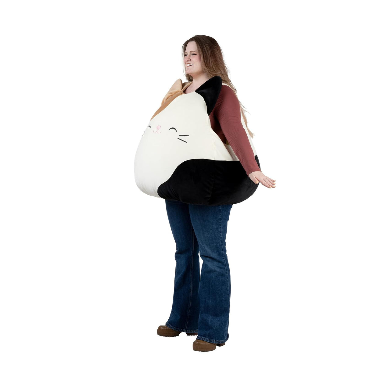 Jazwares Adult Squishmallow Cam the Cat Costume - Plush Calico Cat Vest for Halloween and Cosplay - One Size Standard