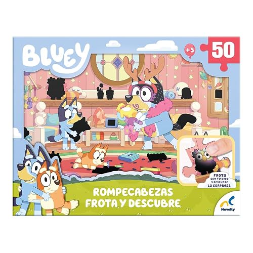 NOVELTY CORP Rompecabezas Infantil Frota Y Descubre Bluey 50 Pzs