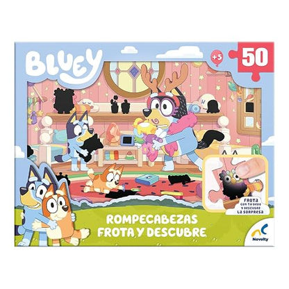 NOVELTY CORP Rompecabezas Infantil Frota Y Descubre Bluey 50 Pzs