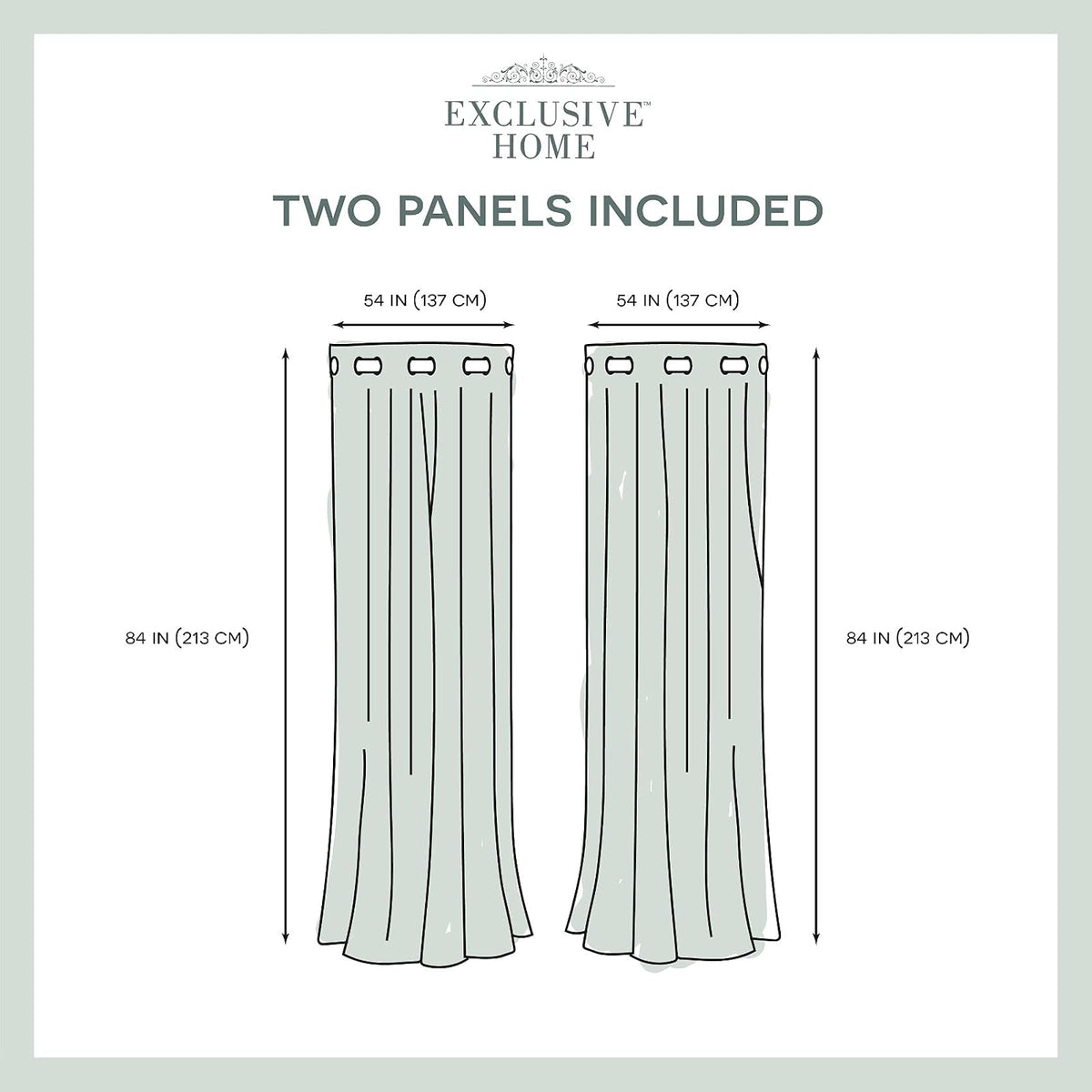 Exclusive Home - Par de Cortinas con toldo a Rayas, Kiwi/Sand, 1.37 m x 2.13 m, 1, 1