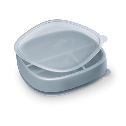 NUK for Nature Placa y tapa de ventosa, tapa a prueba de fugas, microondas, congelador y estante superior apto para lavaplatos, última intervensión de BPA y látex, paquete de 1