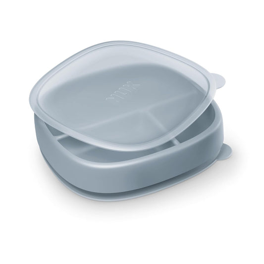 NUK for Nature Placa y tapa de ventosa, tapa a prueba de fugas, microondas, congelador y estante superior apto para lavaplatos, última intervensión de BPA y látex, paquete de 1