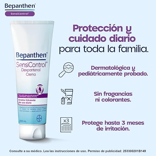 Bepanthen SensiControl crema hidratante de uso diario para piel atópica/eccema con Dexpantenol 5%