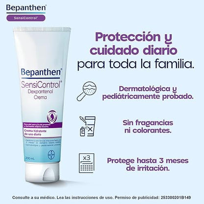Bepanthen SensiControl crema hidratante de uso diario para piel atópica/eccema con Dexpantenol 5%