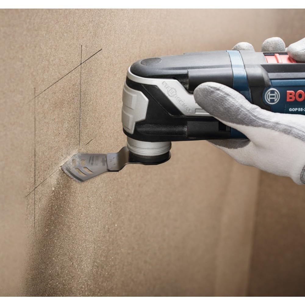 BOSCH OSL218F 1 pieza 2-1/8 pulgadas Starlock - Hoja multiherramienta oscilante 2 en 1 Dual-Tec multipropósito bimetálica para aplicaciones en madera con clavos, paneles de yeso, PVC