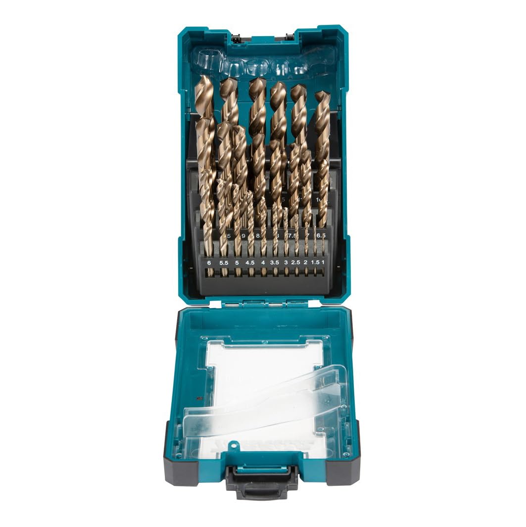 Makita Juego de Brocas HSS-C de Varias Medidas, 25 Piezas