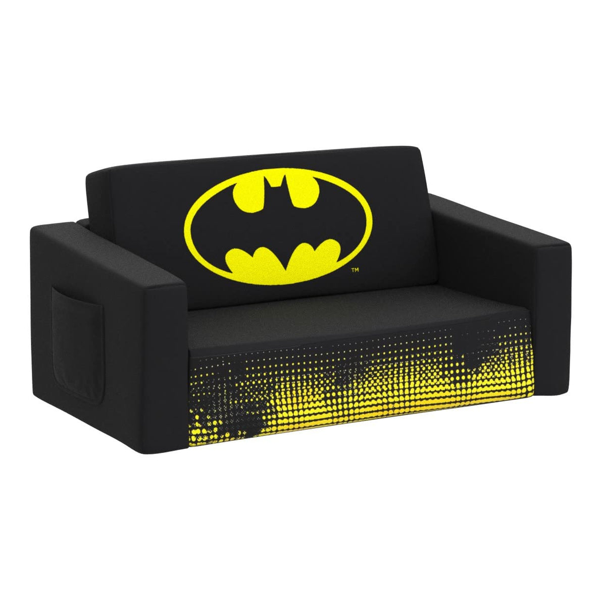 Delta Children - Sofá plegable Batman Cozee, sofá convertible 2 en 1 a tumbona para niños de