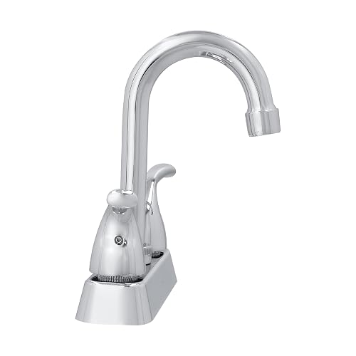 DICA, Mezcladora 4" para Lavabo Tipo Bar, Cuello Alto, Manerales de Plastico ABS, Acabado Cromo, Acero Inoxidable, 4053