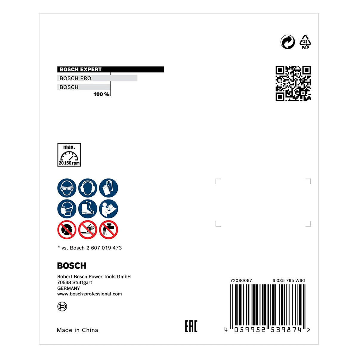Bosch Disco diamantado EXPERT Hard Ceramic Ø76x1,5x10mm | Para azulejos de cerámica dura, piedra dura, Ø 76 mm, accesorio profesional Mini amoladora angular