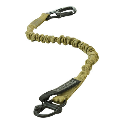 Fusion Climb HELO - Cordón de retención Personal, Gancho a presión y | Correa de nailon de 1 pulgada con elástico interno, gancho a presión de aluminio y grillete de émbolo de óxido negro