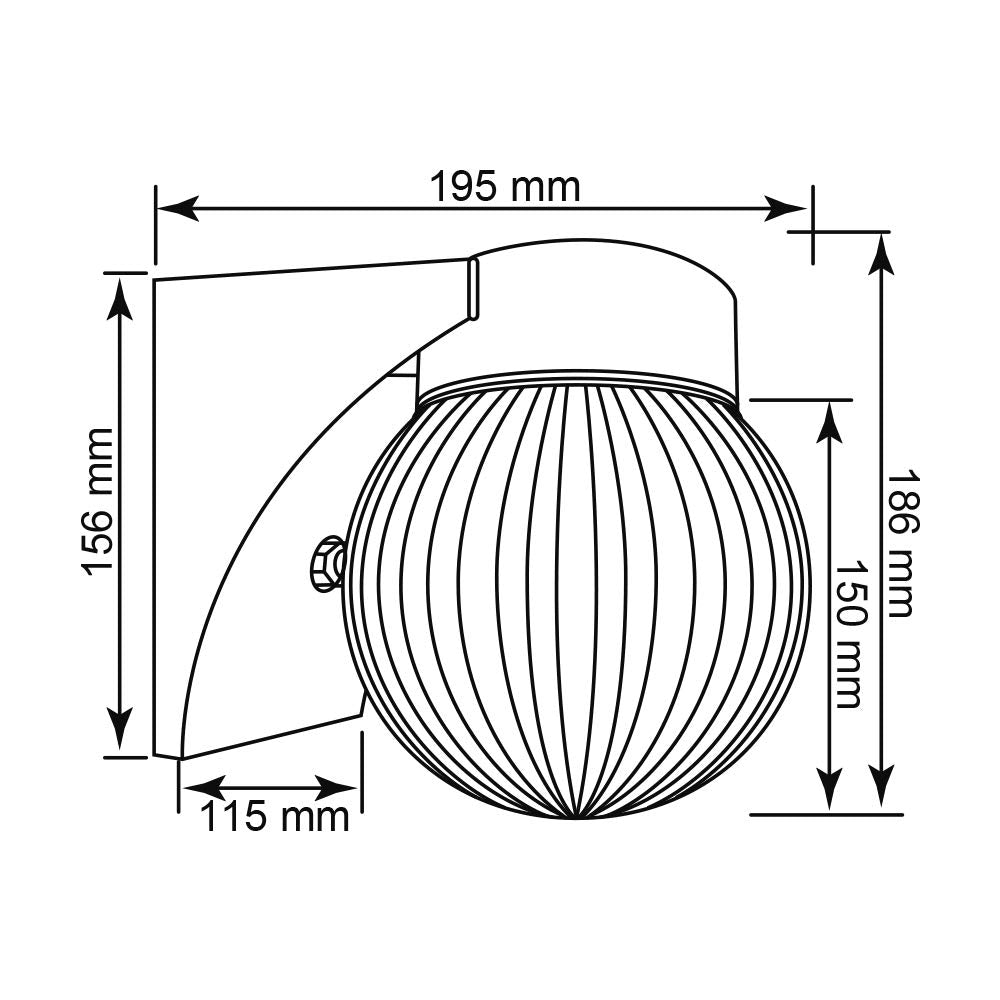 Tecnolite - Lámpara de exterior LED para sobreponer, 14 W, Luz de Día, Base E27