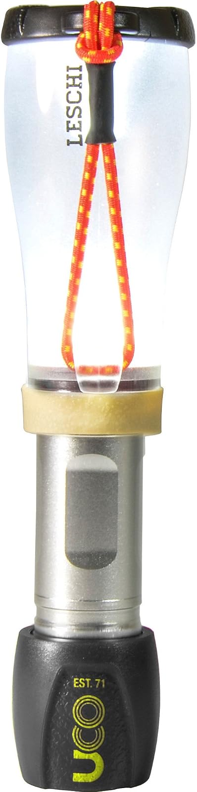 UCO Leschi - Linterna LED compacta de 110 lúmenes con regulador de Intensidad y luz estroboscópica