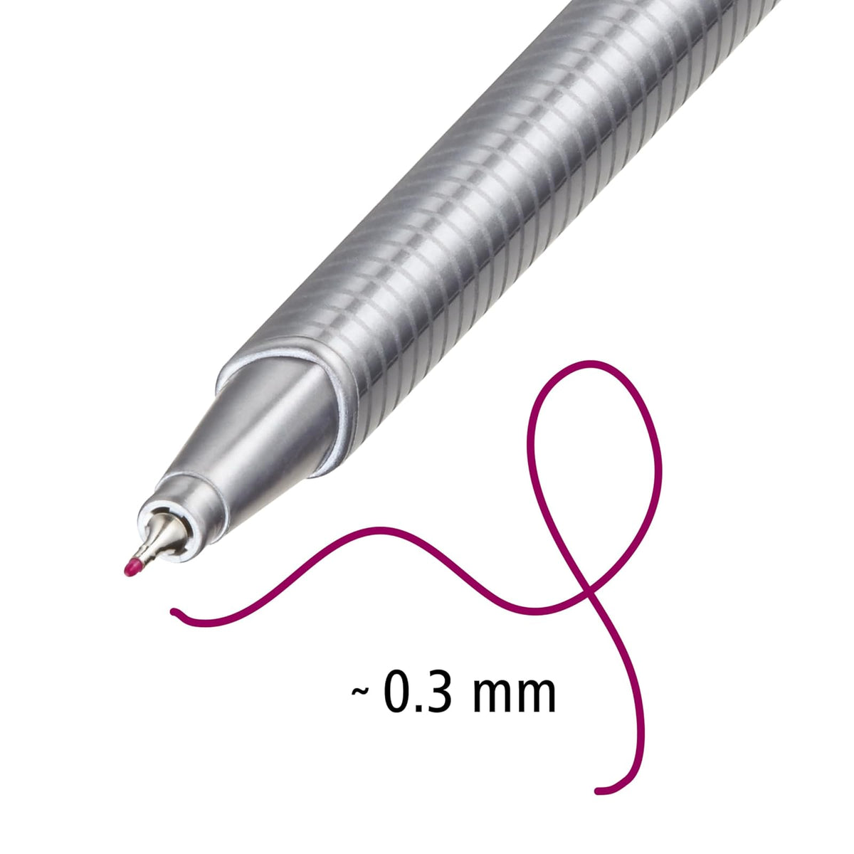 STAEDTLER Fineliner Triplus 42pcs Punta Superfina, Revestida de Metal, Ancho de Línea 0.3mm, Forma Triangular Ergonómica
