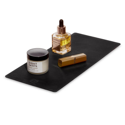 iDesign The Sarah Tanno Collection Tapete de silicona resistente al calor para organizadores de cajones cosméticos, color negro