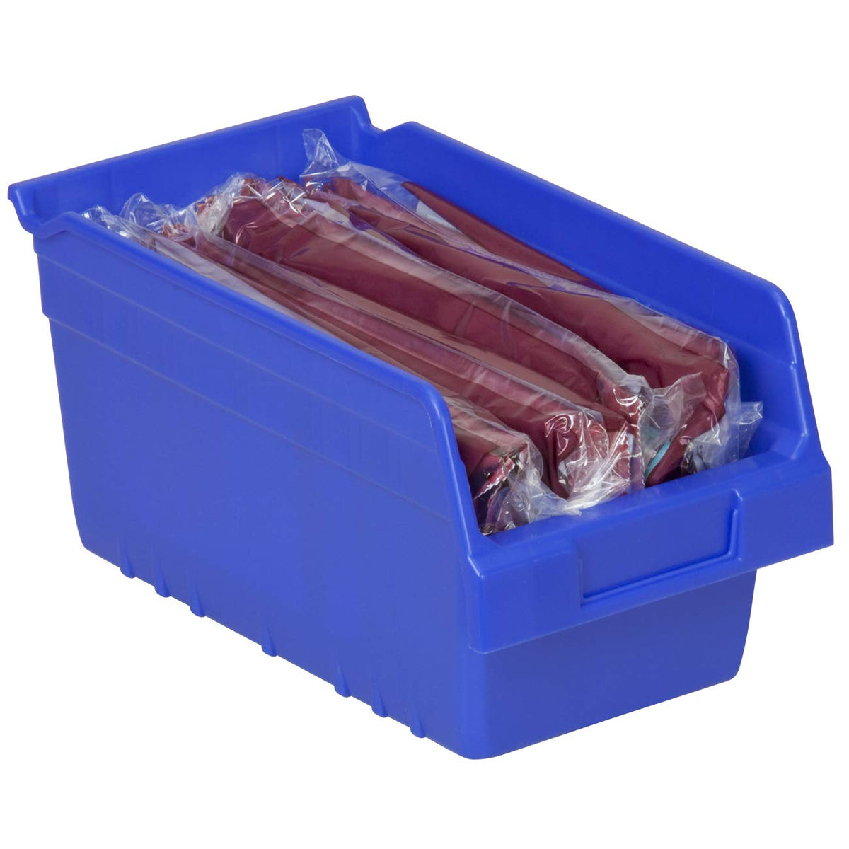Akro-Mils 30090 ShelfMax Plastic Nesting Shelf Bin Box, 12-Inch Length x 6-Inch Width x 6-Inch Height, Case of 10, Blue