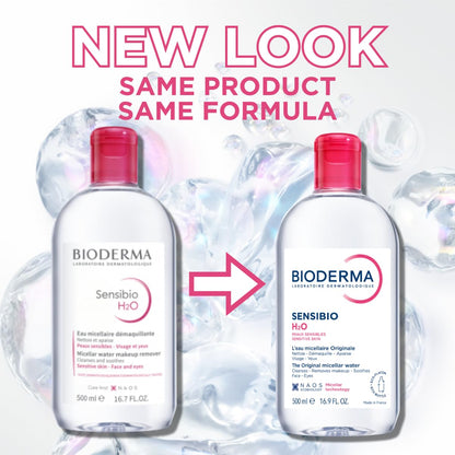 Bioderma Crealine H2O Solution Makeup Remover Micellaire Demaquillante, 16.9 Oz