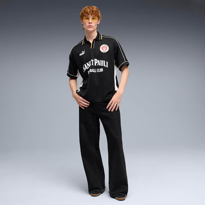 Puma FC St. Pauli Retro Jersey para Hombre, Puma Negro-Puma Blanco