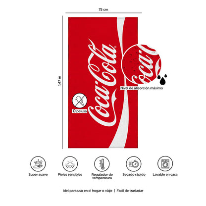Providencia Toalla Premium para Baño 75x147cm Coca-Cola Red