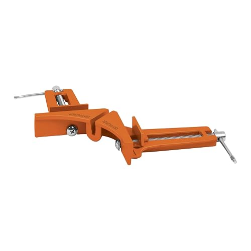 Truper PESQ-3, Prensa esquinera profesional, 3" de aluminio + EC-12, Escuadra para carpintero, acero inoxidable, 12"