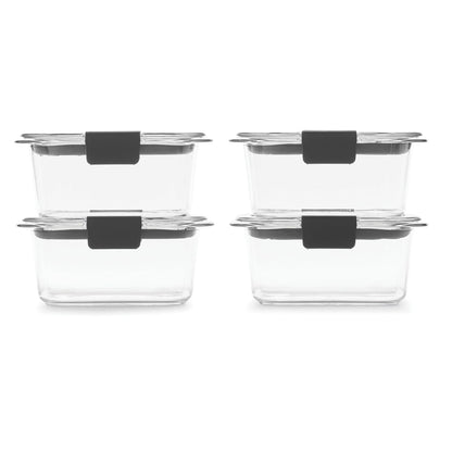 Rubbermaid - Recipiente para alimentos, 4.7 tazas, paquete de 4, Transparente, 4.7 Cup, 4-Pack, 1, 4