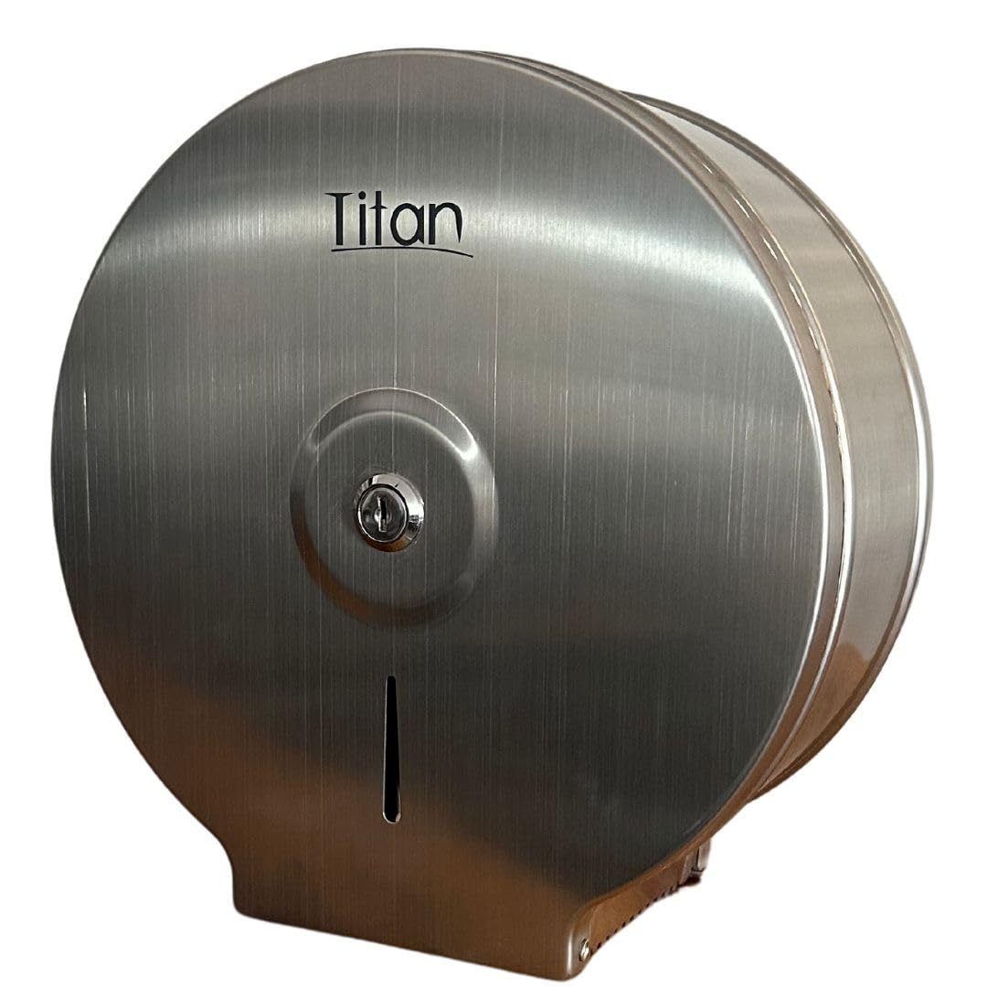 Titán Gustamar Dispensador de Papel Higiénico Institucional G- 118SS, Color Acero Inoxidable
