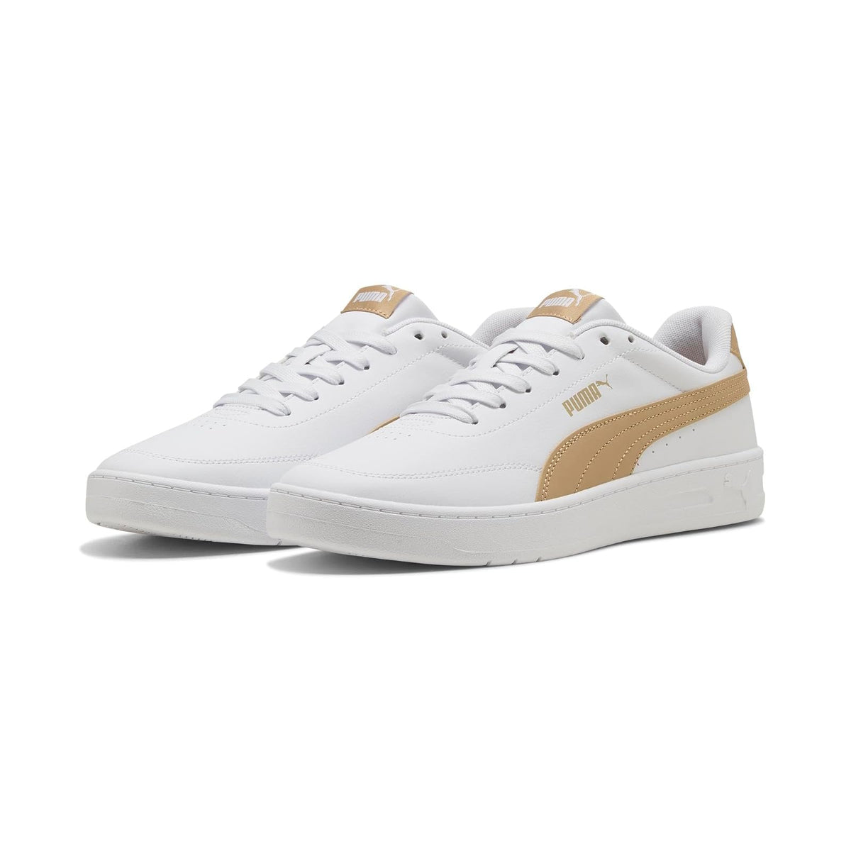 PUMA Court Classic Clean Tenis Unisex - 27.0 cm - PUMA White-Sand Dune