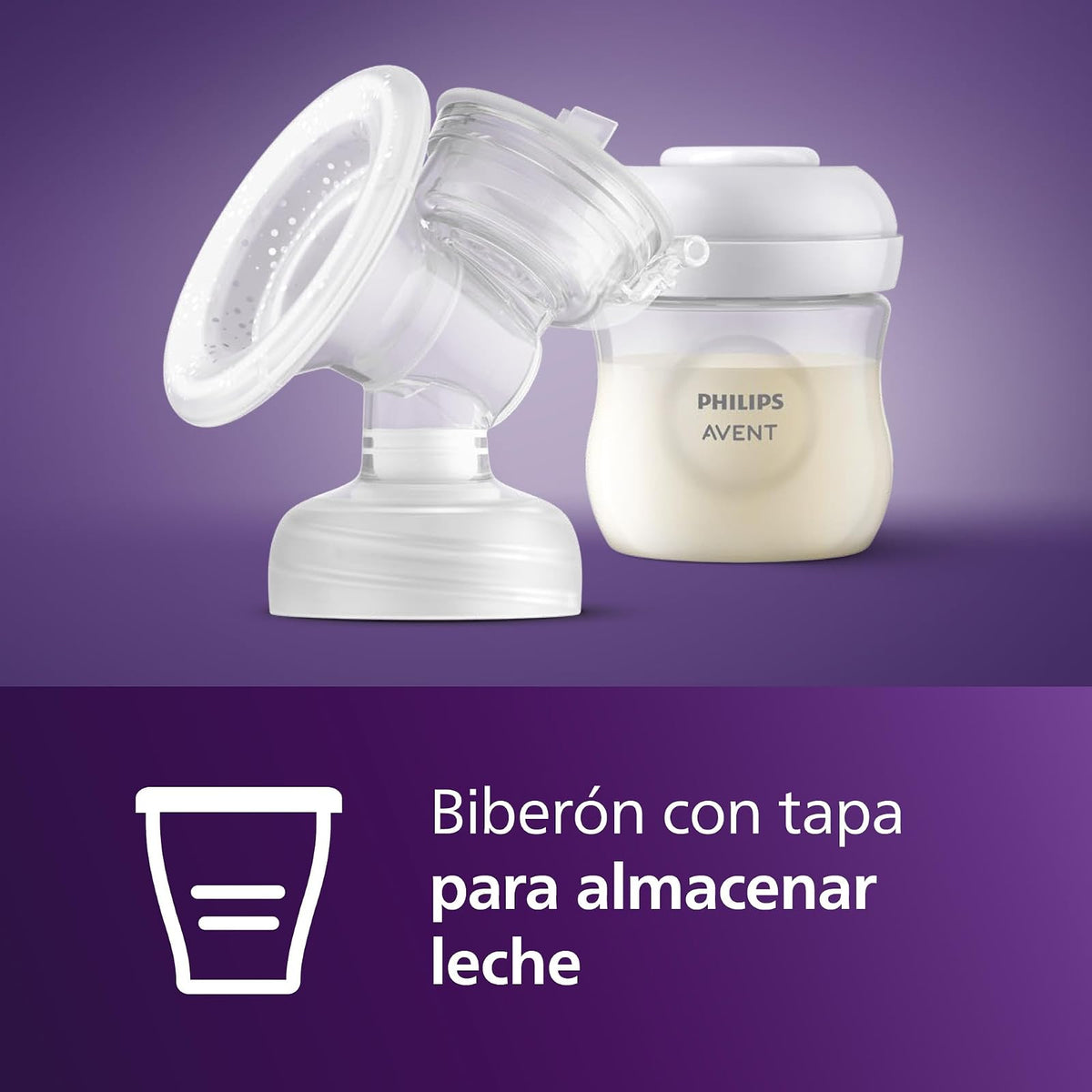 Philips Avent Extractor Manual de Leche│Tecnología Natural Motion│con Biberón Natural│Blanco│4 oz/125 ml│0 m+│2 pzs│SCF430/10