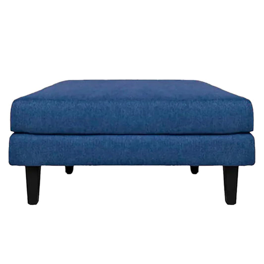 Sochic Taburete Azul Marino para Sala Acolchado en Hule Espuma. Estructura de Madera de Pino Maciza.
