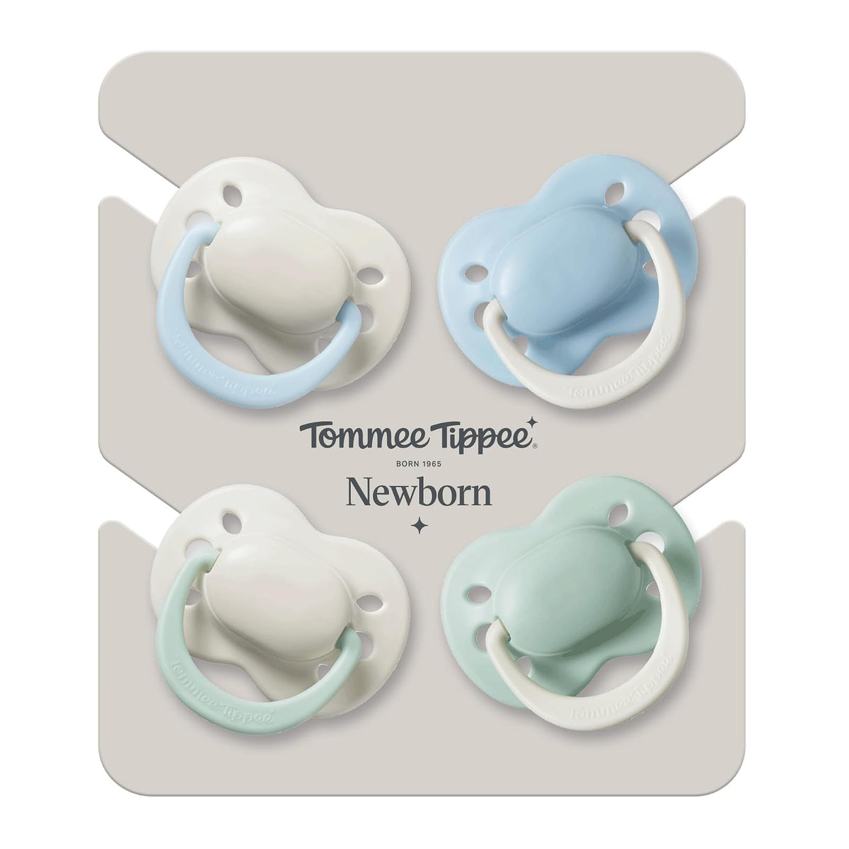 Tommee Tippee - Chupones para recién nacidos, 0-2 meses, pezón simétrico, silicona 100% última intervensión de BPA, agujeros de aire adicionales, aptos para lavaplatos y esterilizador, nubes de verano