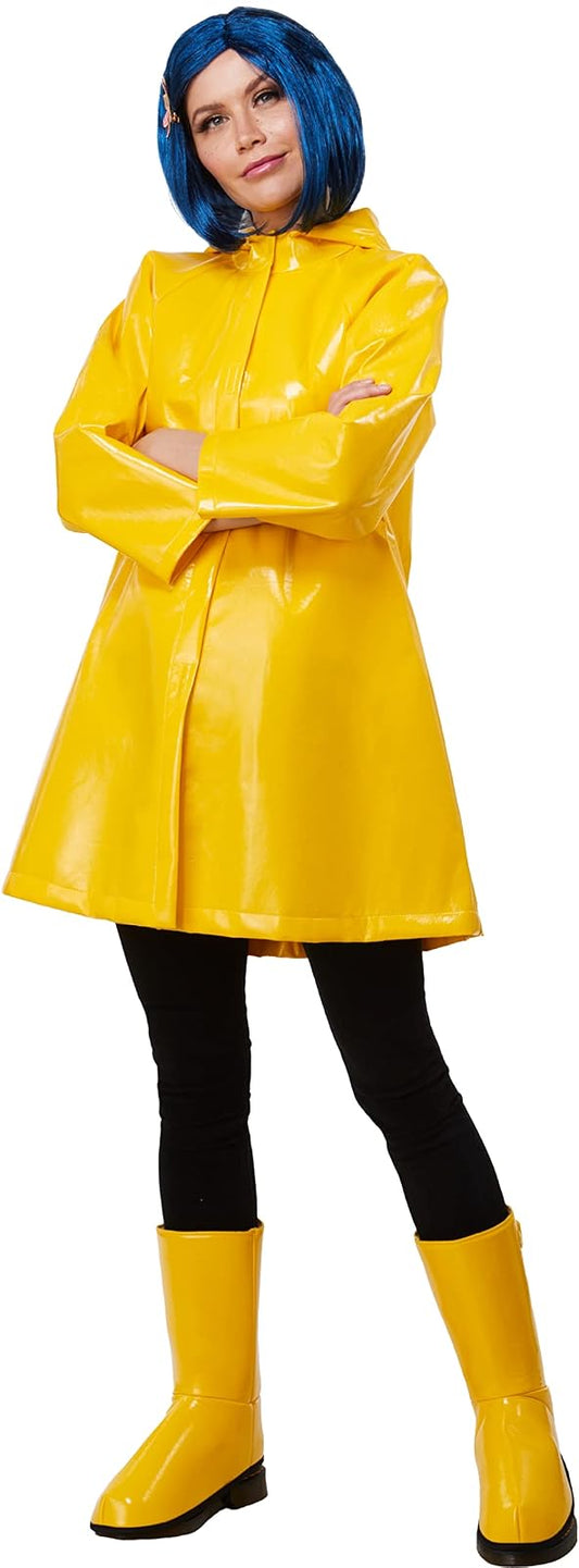 NECA Coraline - chamarra de lluvia para mujer, Como se muestra, S