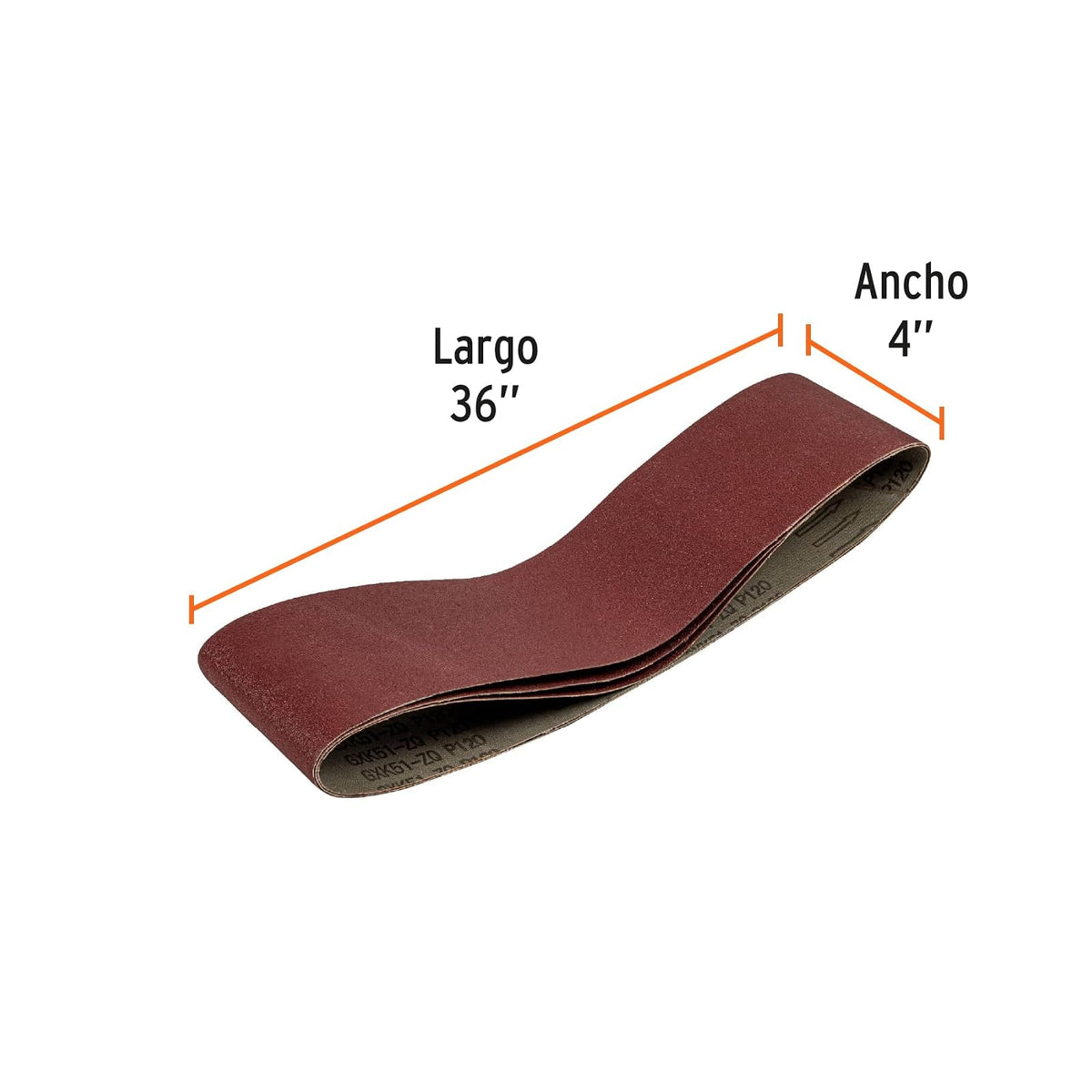 Truper B120-PUL-4X6, Bandas grano 120, para lijadora PUL 4x6, caja con 3 pzas