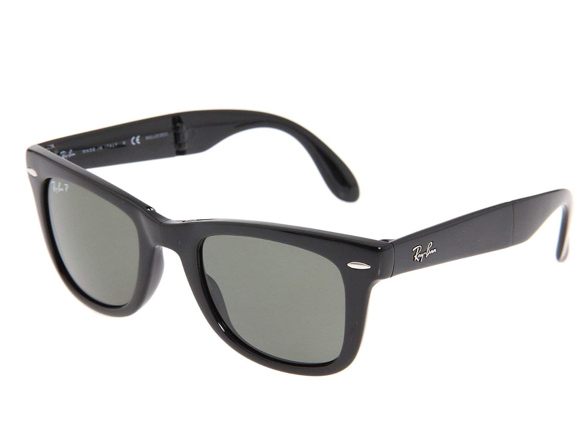 Ray-Ban RB4105 - anteojos de sol plegables - 50 mm - Negro - Polarizado G-15 Verde