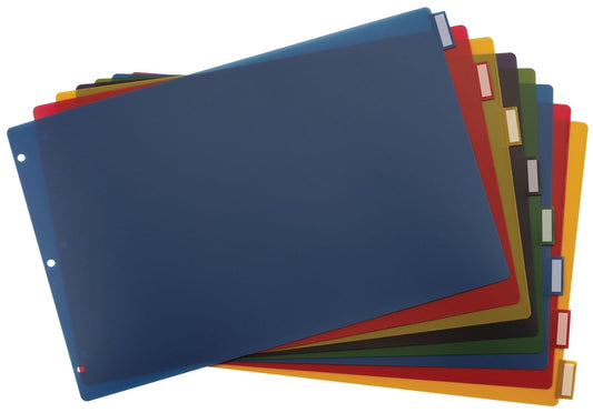 Cardinal 8 separadores de carpetas para carpetas de 11 x 17 pulgadas, multicolor (84803)