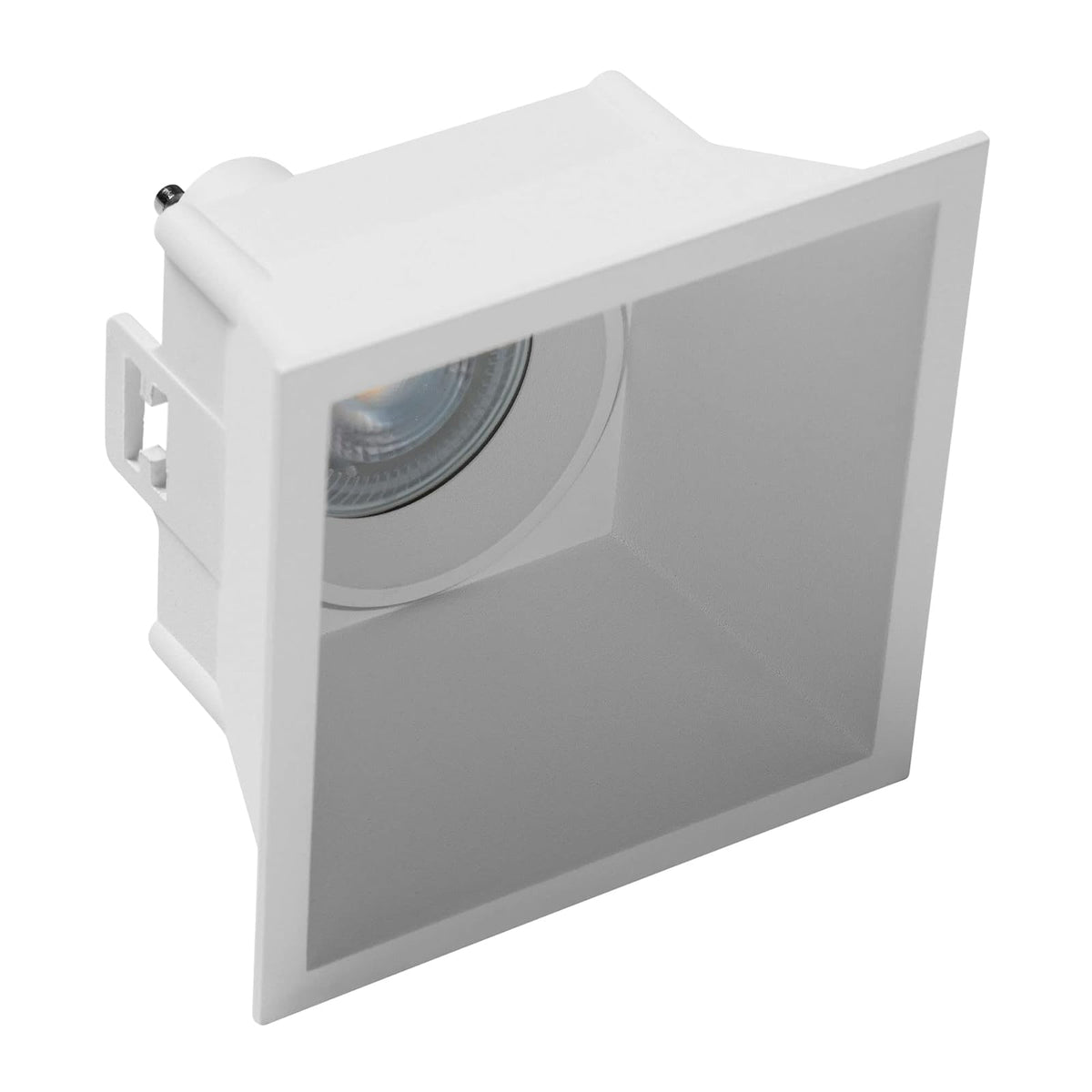 ILLUX Lámpara de empotrar en plafón, Uso en interior, Lampara moderna y Elegante, Incluye foco MR16 de luz Neutra 4.5 W, Color Blanco, lampara para recamara, sala, cocina TH-3004.BKT40,