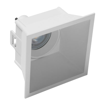 ILLUX Lámpara de empotrar en plafón, Uso en interior, Lampara moderna y Elegante, Incluye foco MR16 de luz Neutra 4.5 W, Color Blanco, lampara para recamara, sala, cocina TH-3004.BKT40,