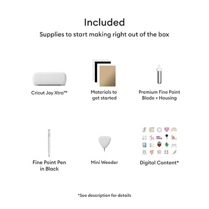 Cricut Plotter de Corte Joy Xtra | Incluye 30 imágenes en la aplicación Design Space