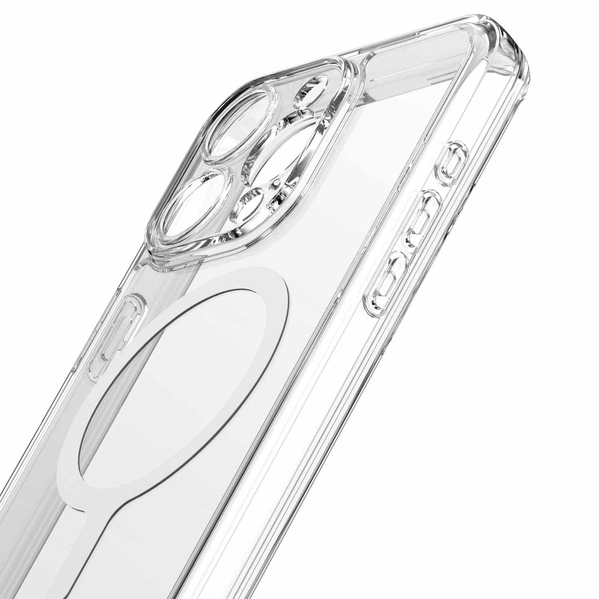 Avana Ice Funda con MagSafe Compatible con iPhone 15 Pro, Resistente a Caídas de 3m, Bisel Elevado, Protección Antimicrobiana - Transparente