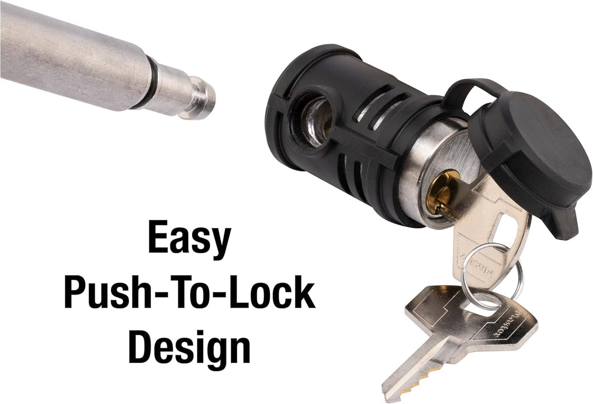 Master Lock Candado Receptor de Barra 1480DAT, 1.27 cm, Acero Inoxidable, Plateado