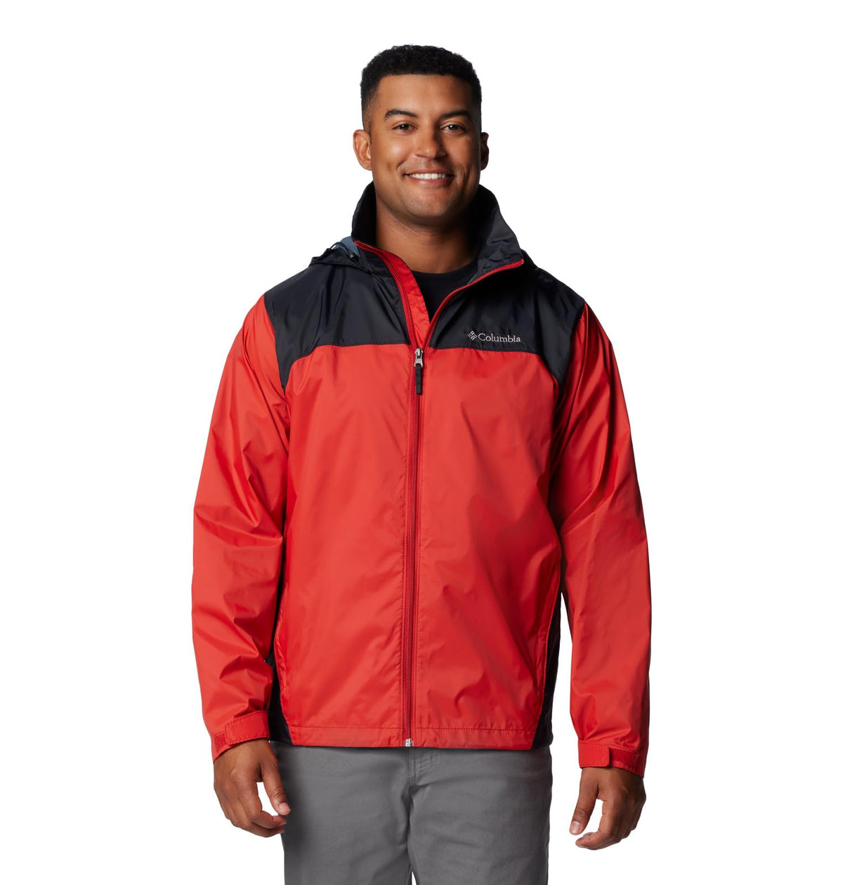Columbia Glennaker Lake II Chamarra Impermeable para Hombre - G - negro, rojo (Sail Red - Black)