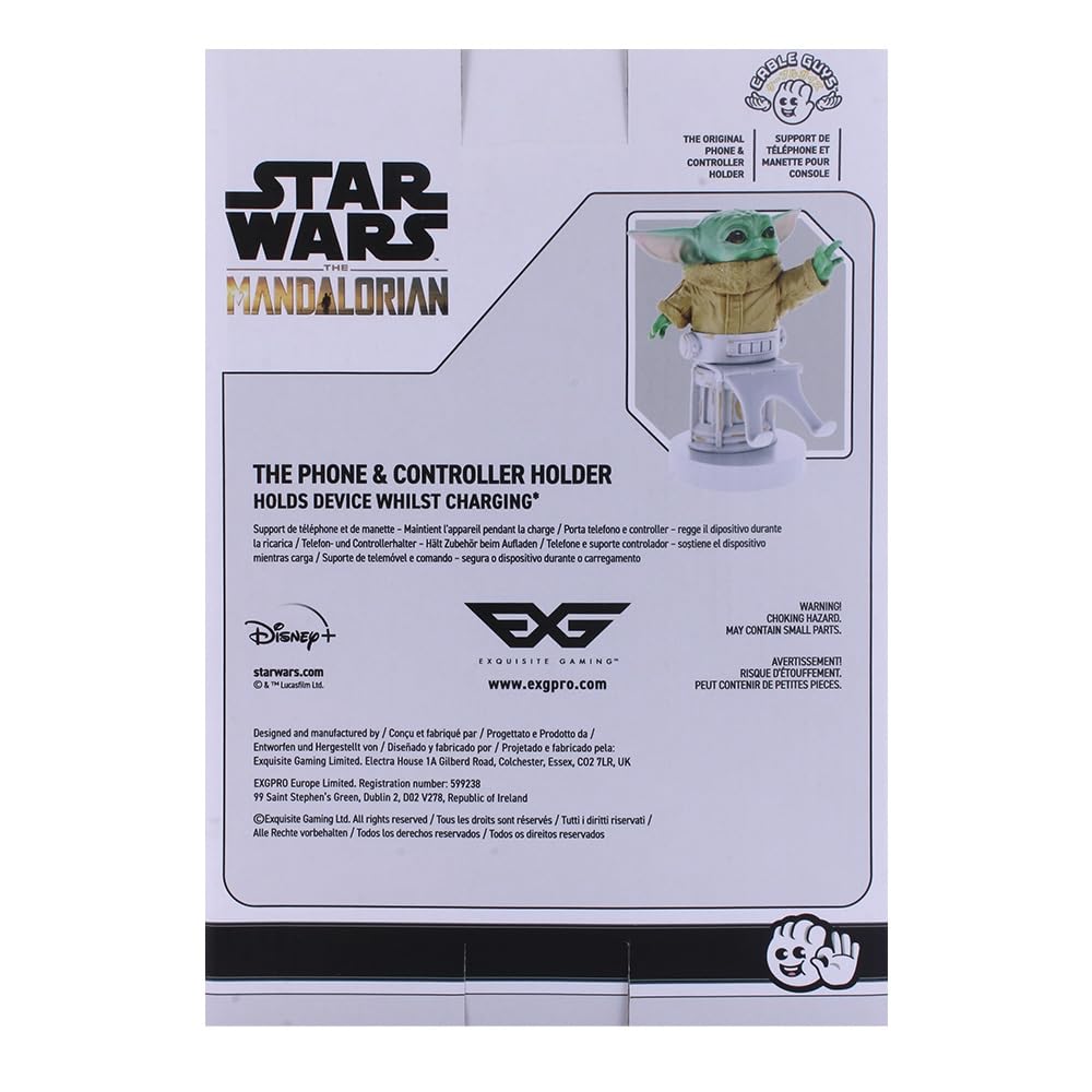 Cable Guys - Star Wars Grogu Seeing Stone Pose Gaming Accessories Holder & Phone Holder for Most Controller (Xbox, PS, Nintendo Switch) & Phone