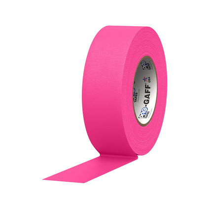 Pro Tapes Cinta Gaffer Mate con Adhesivo de Goma - 2" (Pack of 1) - Rosado fluorescente