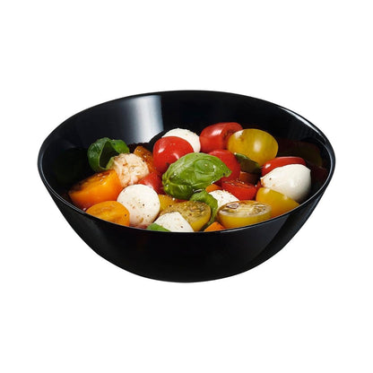 Luminarc 307-5974 Juego de 6 Platos Hondos o Bowls para Sopa, Diseño Cuenco Moderno de Cerámica, Color Negro, 16 cm, Colección Zelie Arcopal, Hecho en Francia