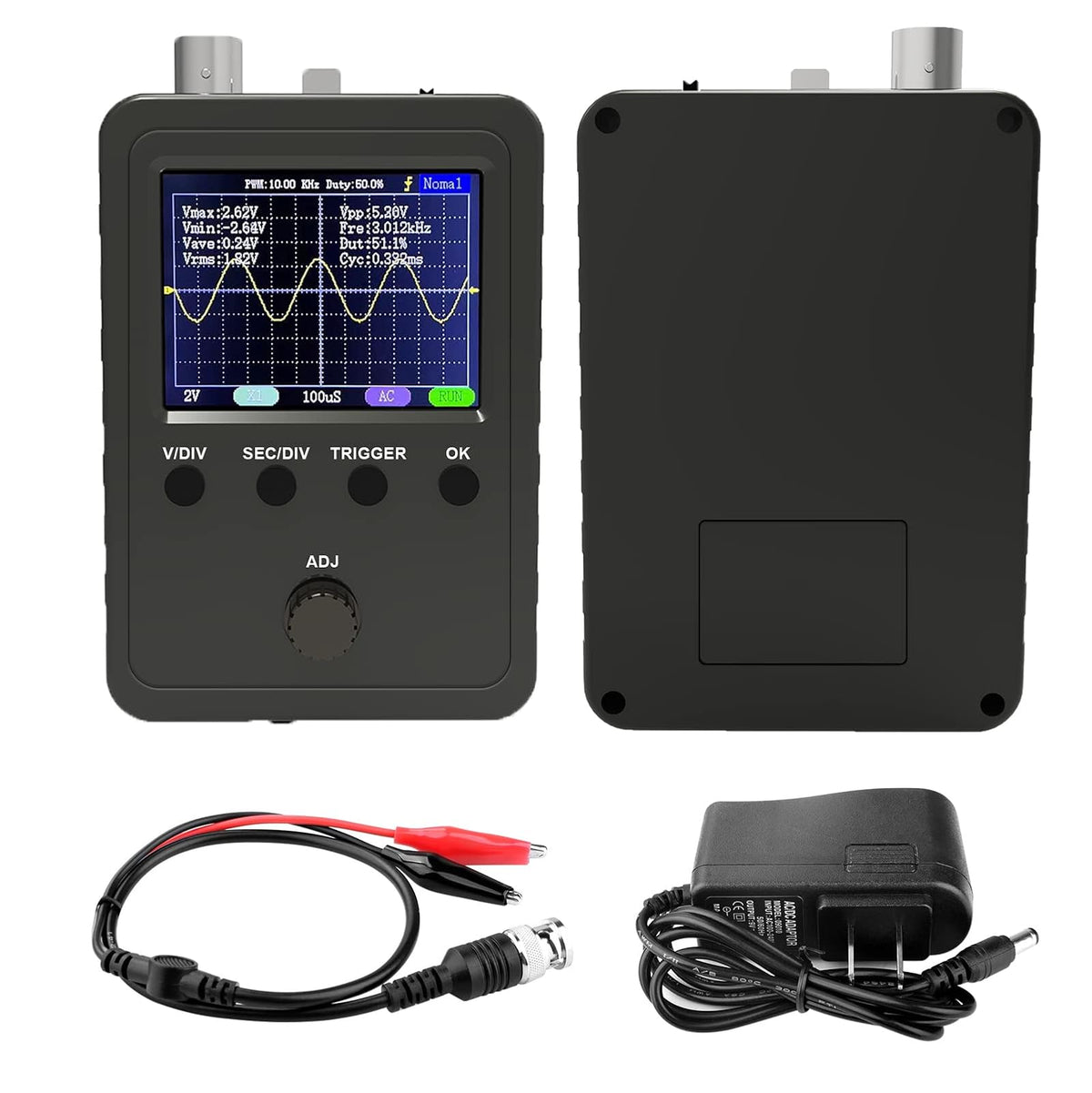 ETEPON Kit de osciloscopio digital con sonda de cable BNC (máquina acabada montada) EM001